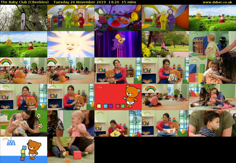 The Baby Club (CBeebies) Tuesday 26 November 2019 14:20 - 14:35