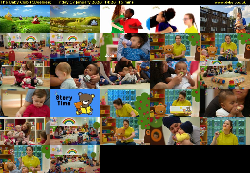 The Baby Club (CBeebies) Friday 17 January 2020 14:20 - 14:35