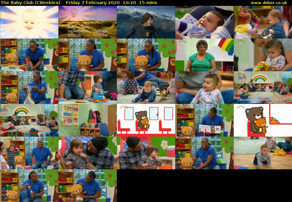 The Baby Club (CBeebies) Friday 7 February 2020 10:20 - 10:35