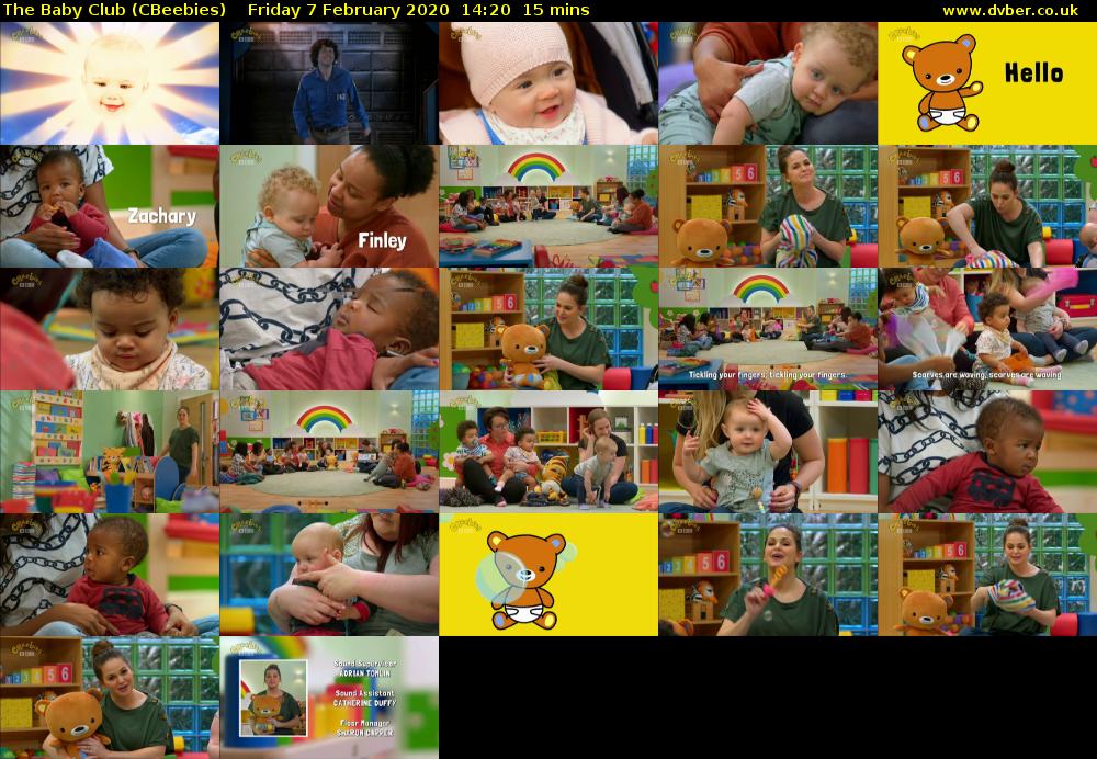 The Baby Club (CBeebies) Friday 7 February 2020 14:20 - 14:35