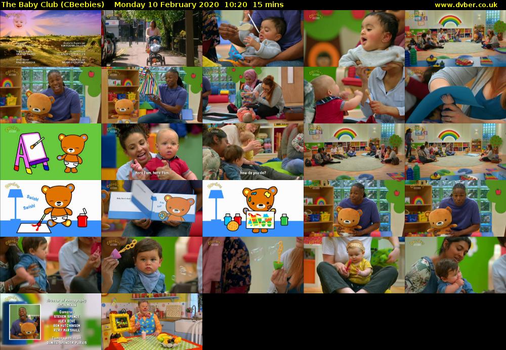 The Baby Club (CBeebies) Monday 10 February 2020 10:20 - 10:35