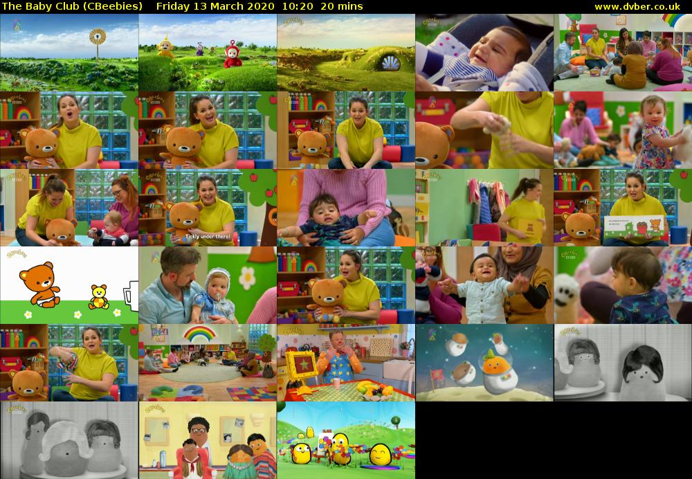 The Baby Club (CBeebies) Friday 13 March 2020 10:20 - 10:40