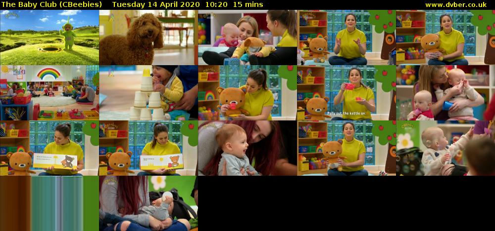The Baby Club (CBeebies) Tuesday 14 April 2020 10:20 - 10:35