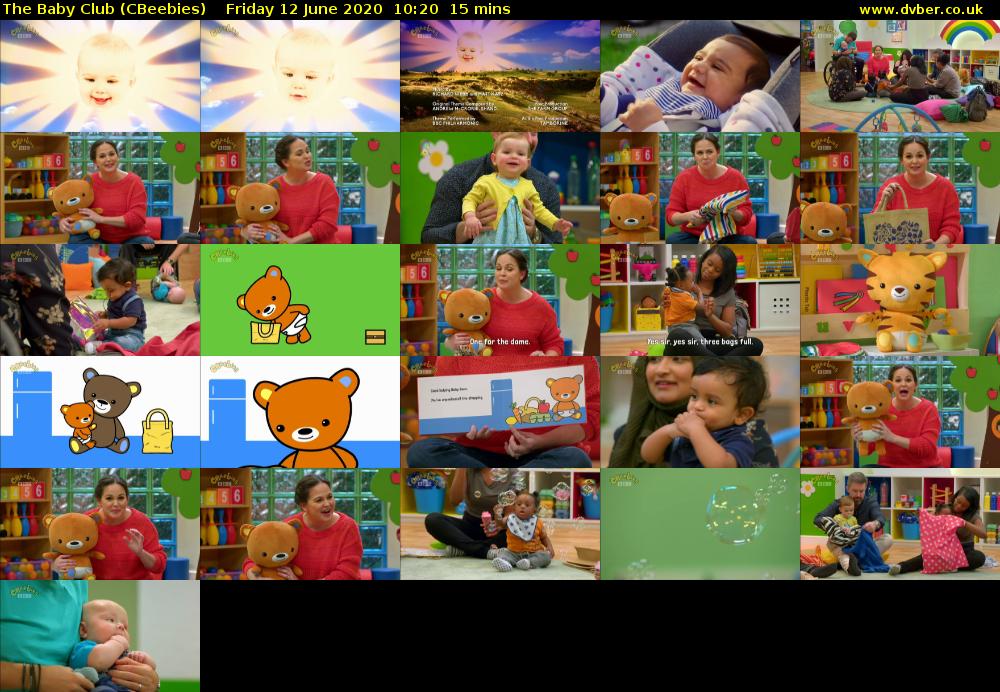 The Baby Club (CBeebies) Friday 12 June 2020 10:20 - 10:35