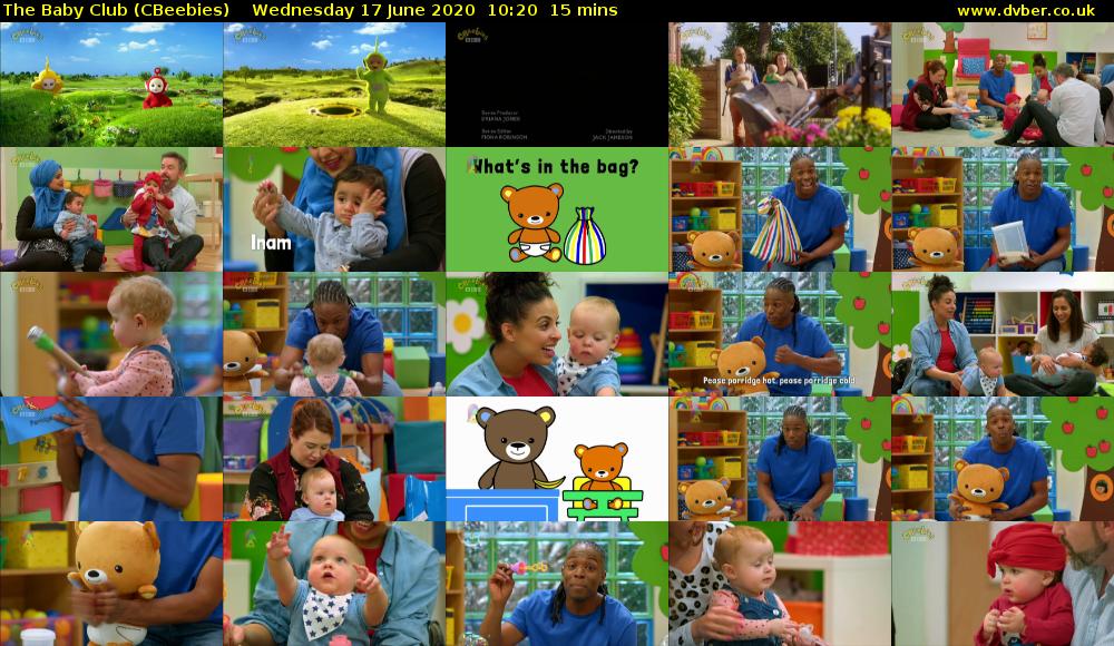 The Baby Club (CBeebies) Wednesday 17 June 2020 10:20 - 10:35