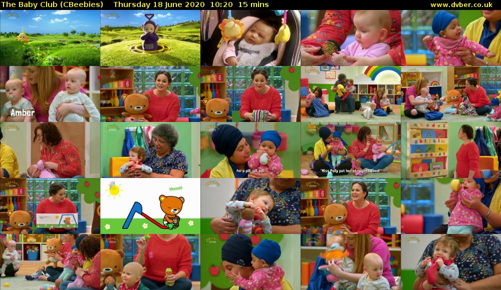 The Baby Club (CBeebies) Thursday 18 June 2020 10:20 - 10:35