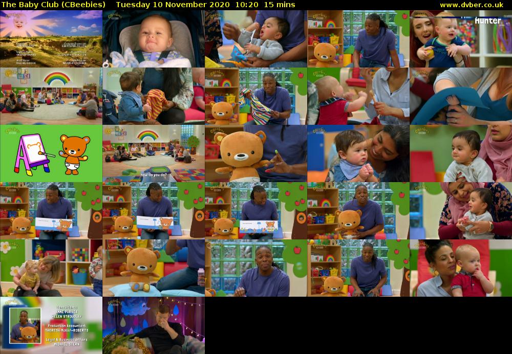 The Baby Club (CBeebies) Tuesday 10 November 2020 10:20 - 10:35