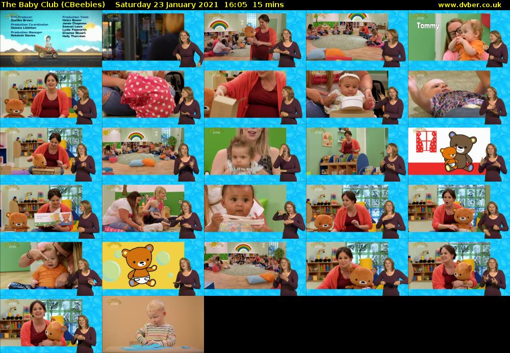 The Baby Club (CBeebies) Saturday 23 January 2021 16:05 - 16:20