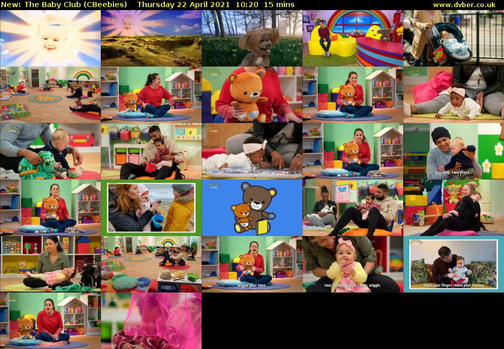 The Baby Club (CBeebies) Thursday 22 April 2021 10:20 - 10:35