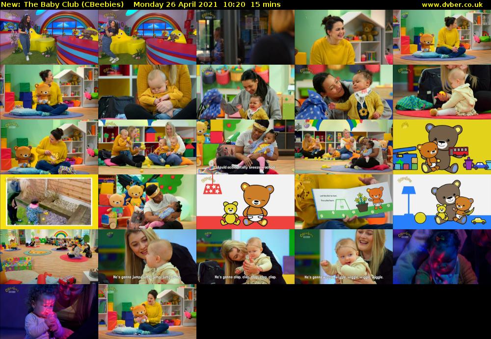 The Baby Club (CBeebies) Monday 26 April 2021 10:20 - 10:35