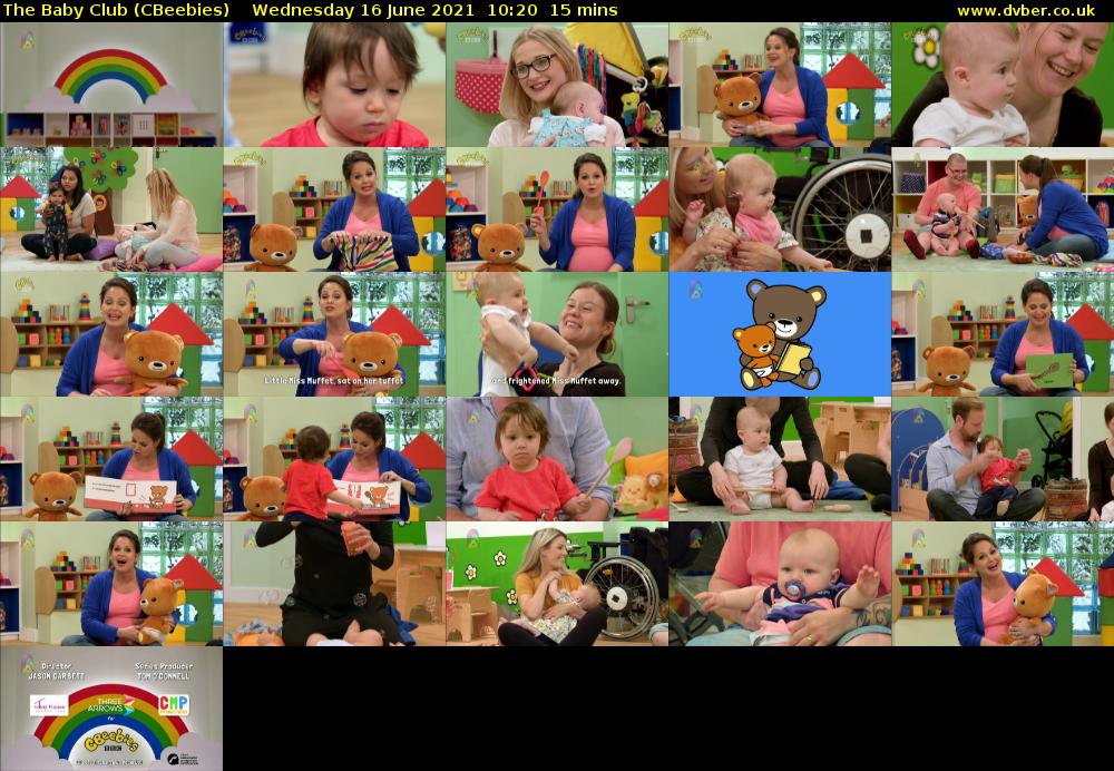 The Baby Club (CBeebies) Wednesday 16 June 2021 10:20 - 10:35