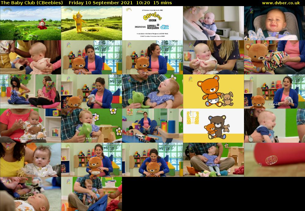 The Baby Club (CBeebies) Friday 10 September 2021 10:20 - 10:35