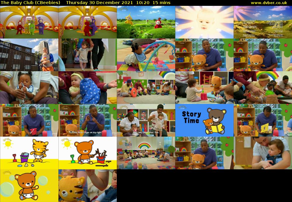 The Baby Club (CBeebies) Thursday 30 December 2021 10:20 - 10:35