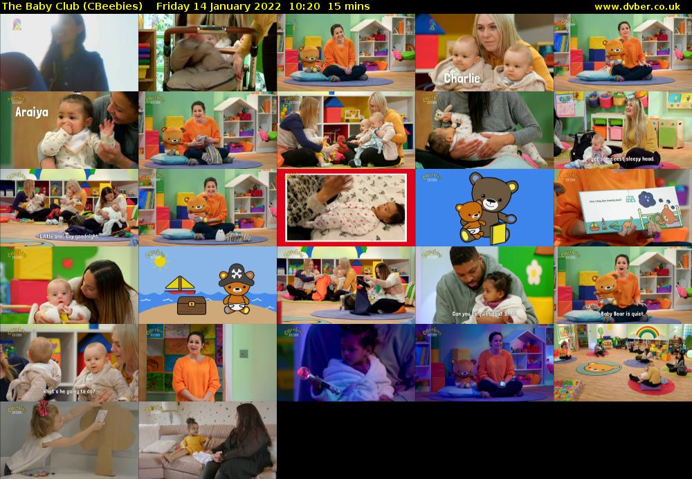The Baby Club (CBeebies) Friday 14 January 2022 10:20 - 10:35