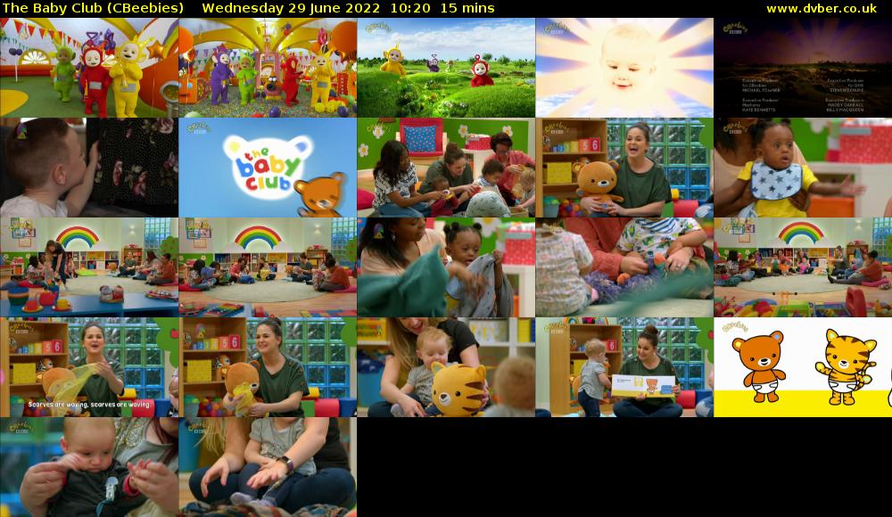 The Baby Club (CBeebies) Wednesday 29 June 2022 10:20 - 10:35