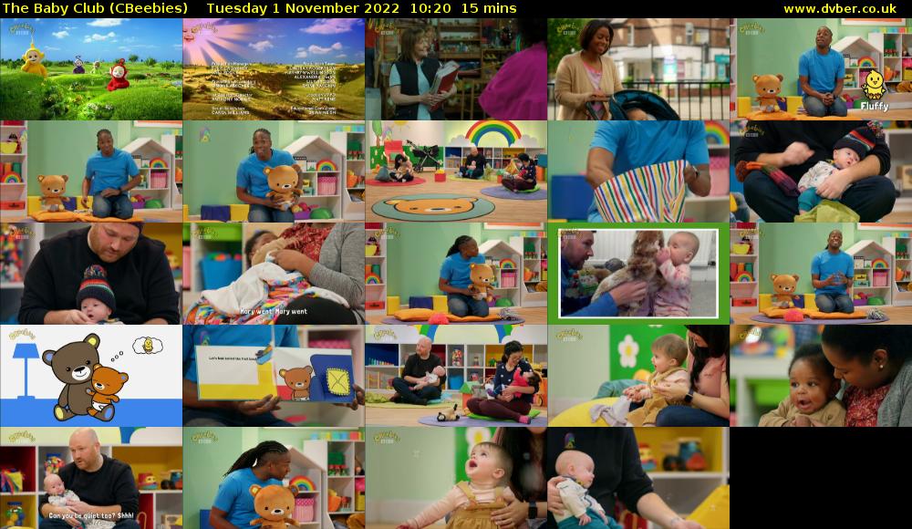 The Baby Club (CBeebies) Tuesday 1 November 2022 10:20 - 10:35