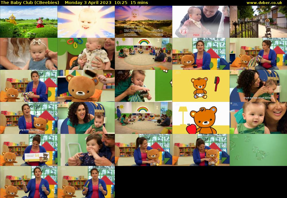 The Baby Club (CBeebies) Monday 3 April 2023 10:25 - 10:40