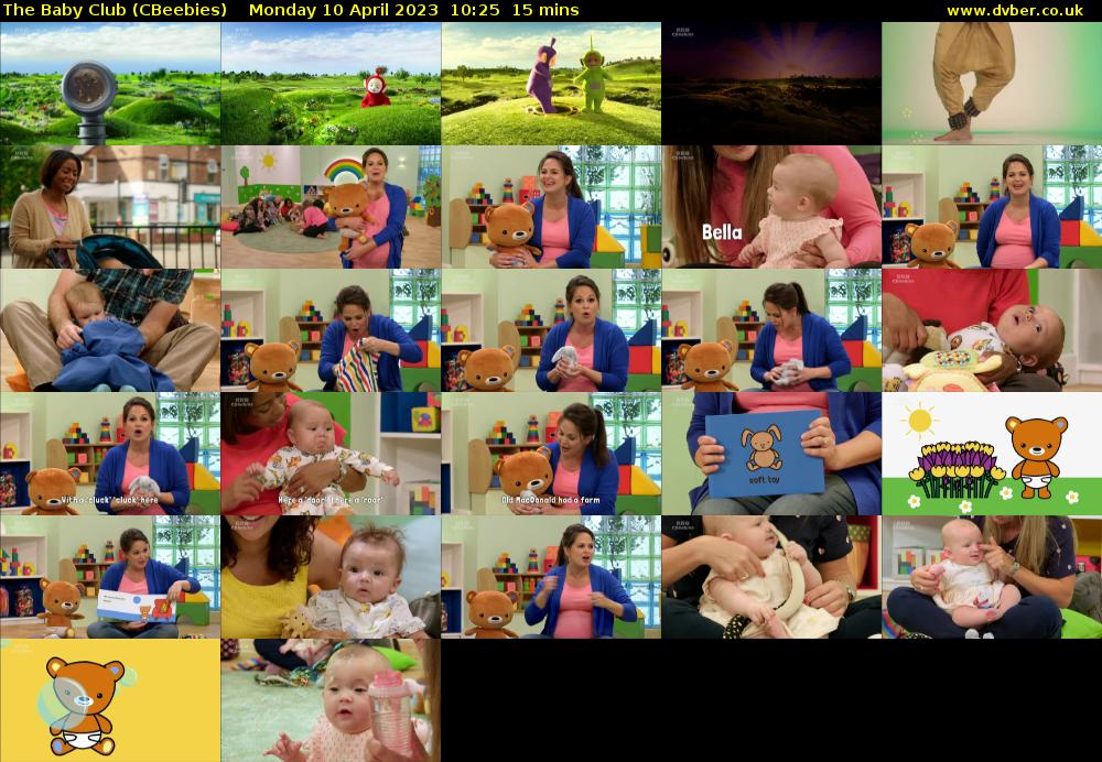 The Baby Club (CBeebies) Monday 10 April 2023 10:25 - 10:40