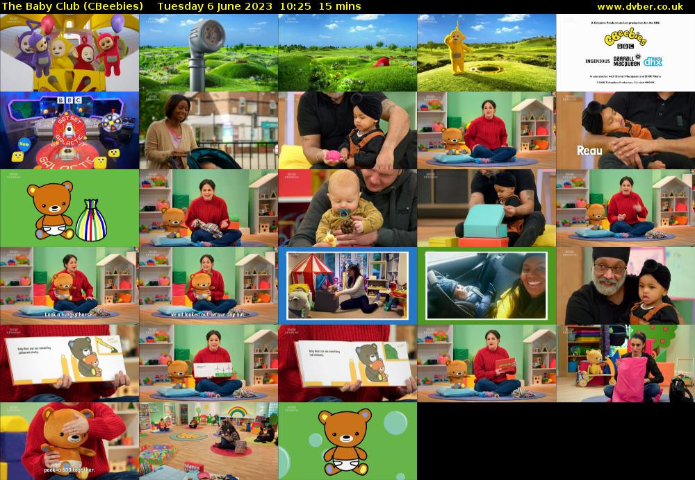 The Baby Club (CBeebies) Tuesday 6 June 2023 10:25 - 10:40