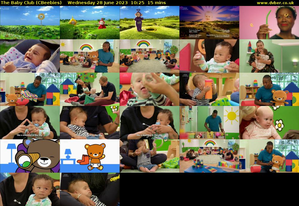 The Baby Club (CBeebies) Wednesday 28 June 2023 10:25 - 10:40