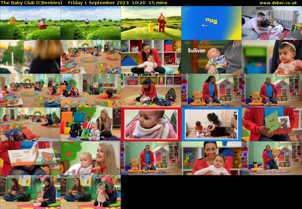 The Baby Club (CBeebies) Friday 1 September 2023 10:20 - 10:35