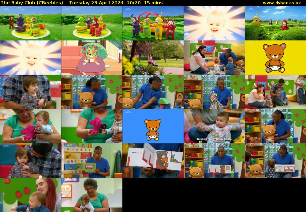 The Baby Club (CBeebies) Tuesday 23 April 2024 10:20 - 10:35