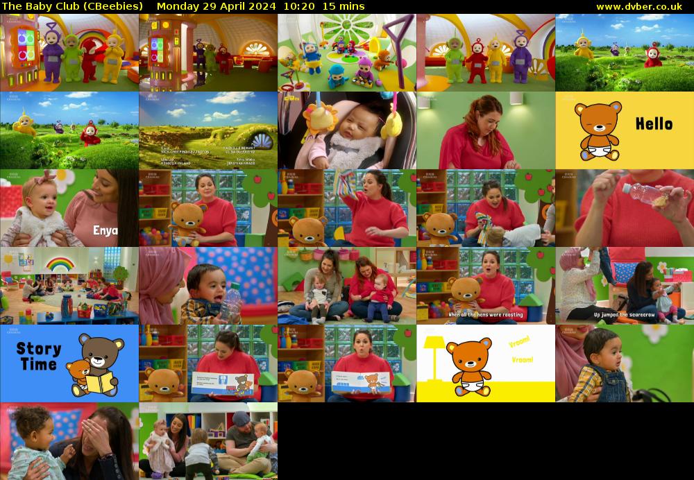 The Baby Club (CBeebies) Monday 29 April 2024 10:20 - 10:35