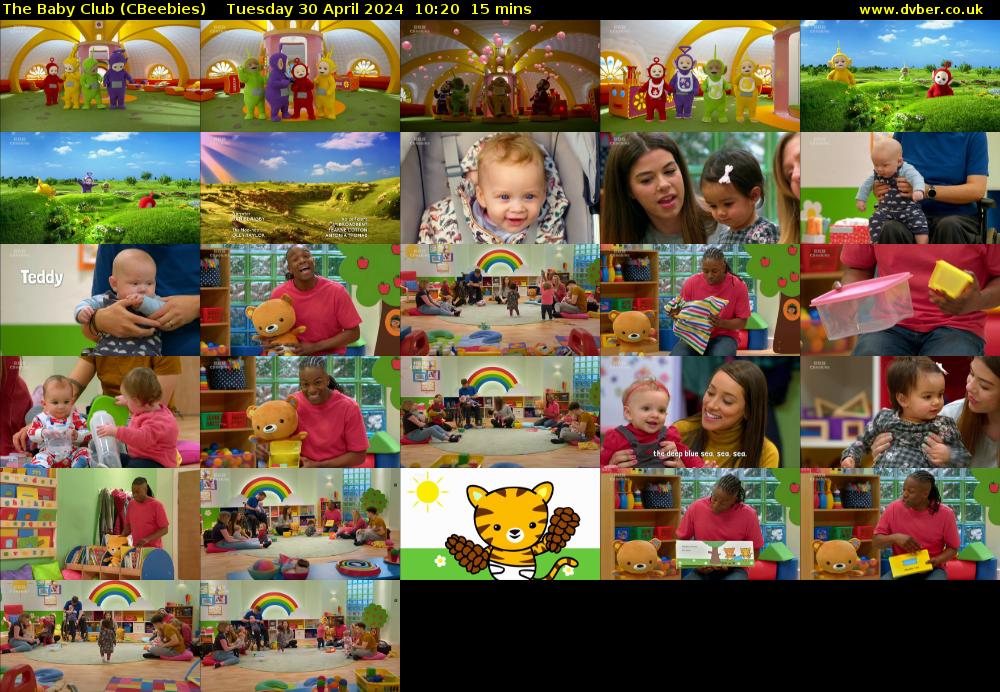 The Baby Club (CBeebies) Tuesday 30 April 2024 10:20 - 10:35