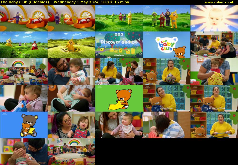 The Baby Club (CBeebies) Wednesday 1 May 2024 10:20 - 10:35