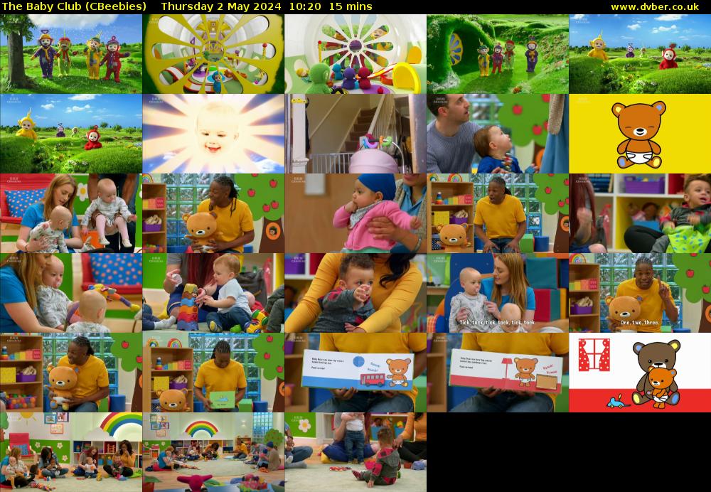 The Baby Club (CBeebies) Thursday 2 May 2024 10:20 - 10:35