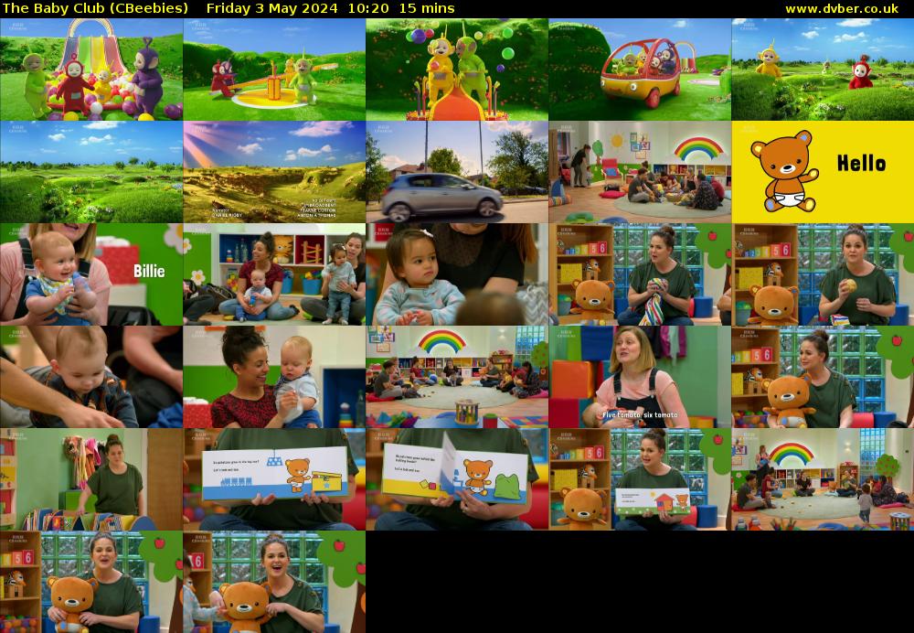 The Baby Club (CBeebies) Friday 3 May 2024 10:20 - 10:35