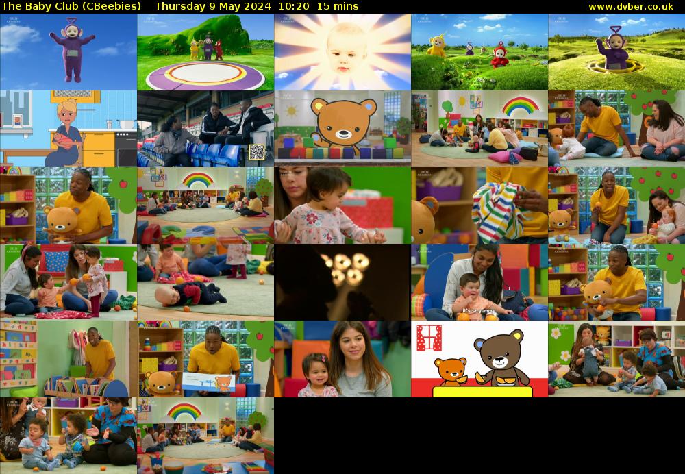 The Baby Club (CBeebies) Thursday 9 May 2024 10:20 - 10:35