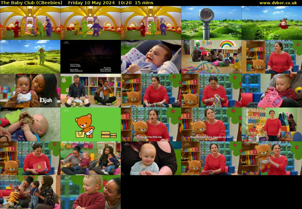 The Baby Club (CBeebies) Friday 10 May 2024 10:20 - 10:35