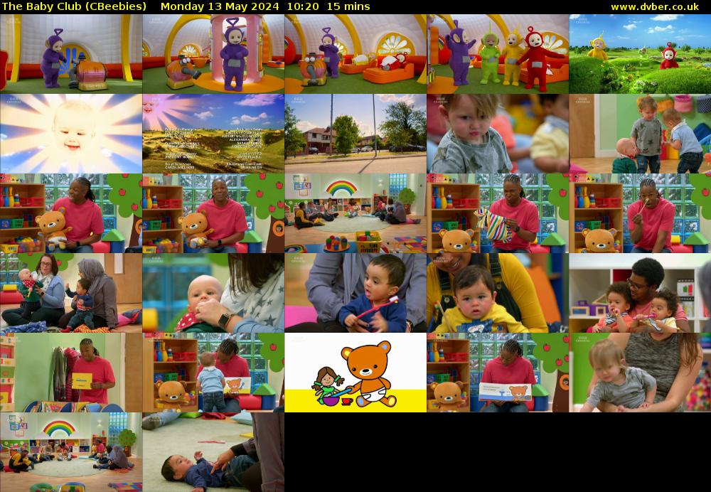 The Baby Club (CBeebies) Monday 13 May 2024 10:20 - 10:35