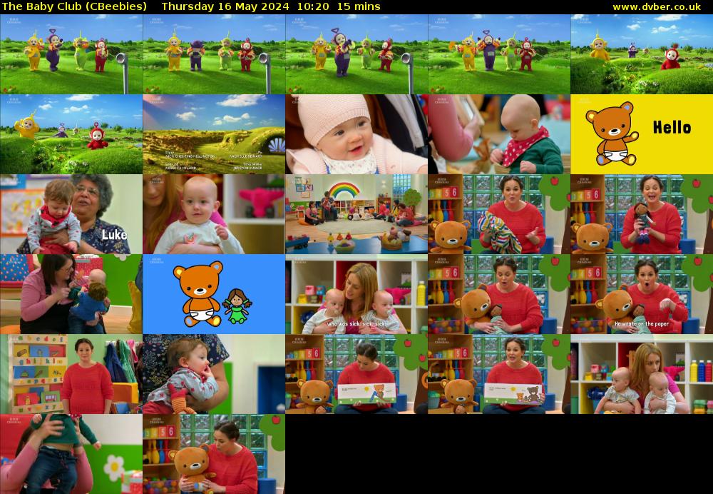 The Baby Club (CBeebies) Thursday 16 May 2024 10:20 - 10:35