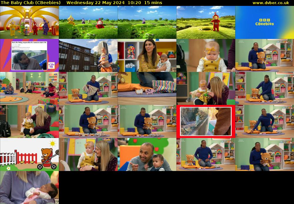 The Baby Club (CBeebies) Wednesday 22 May 2024 10:20 - 10:35