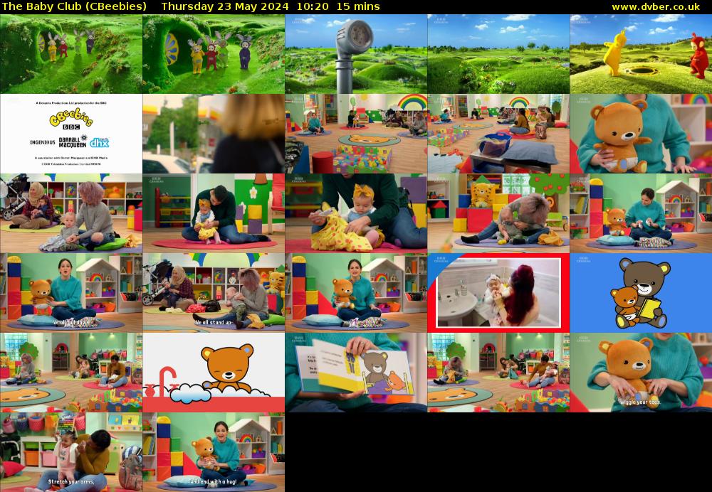 The Baby Club (CBeebies) Thursday 23 May 2024 10:20 - 10:35