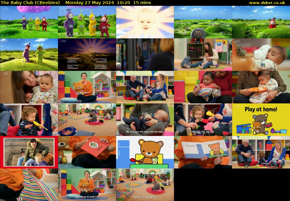 The Baby Club (CBeebies) Monday 27 May 2024 10:20 - 10:35