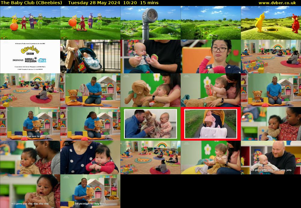 The Baby Club (CBeebies) Tuesday 28 May 2024 10:20 - 10:35