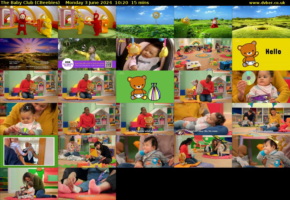 The Baby Club (CBeebies) Monday 3 June 2024 10:20 - 10:35