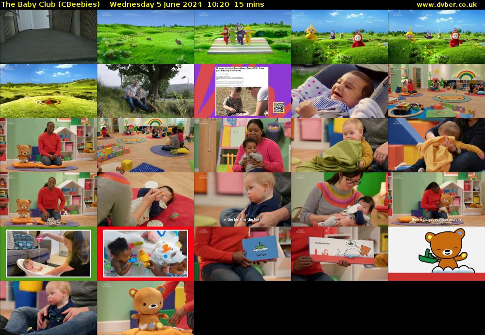 The Baby Club (CBeebies) Wednesday 5 June 2024 10:20 - 10:35