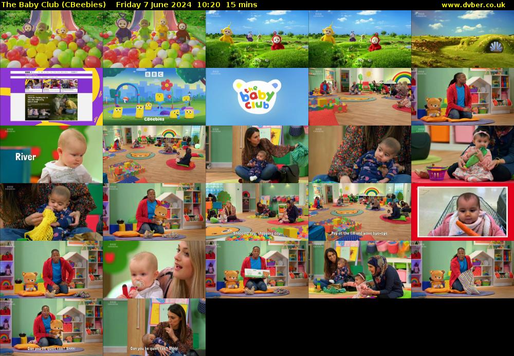 The Baby Club (CBeebies) Friday 7 June 2024 10:20 - 10:35