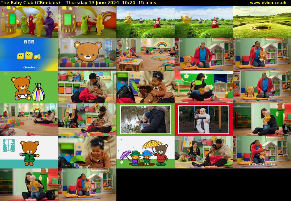The Baby Club (CBeebies) Thursday 13 June 2024 10:20 - 10:35