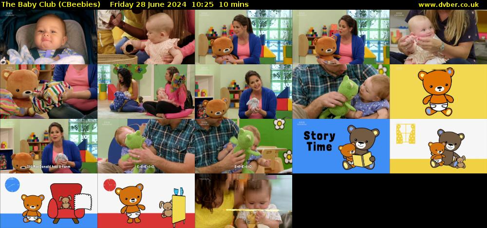 The Baby Club (CBeebies) Friday 28 June 2024 10:25 - 10:35