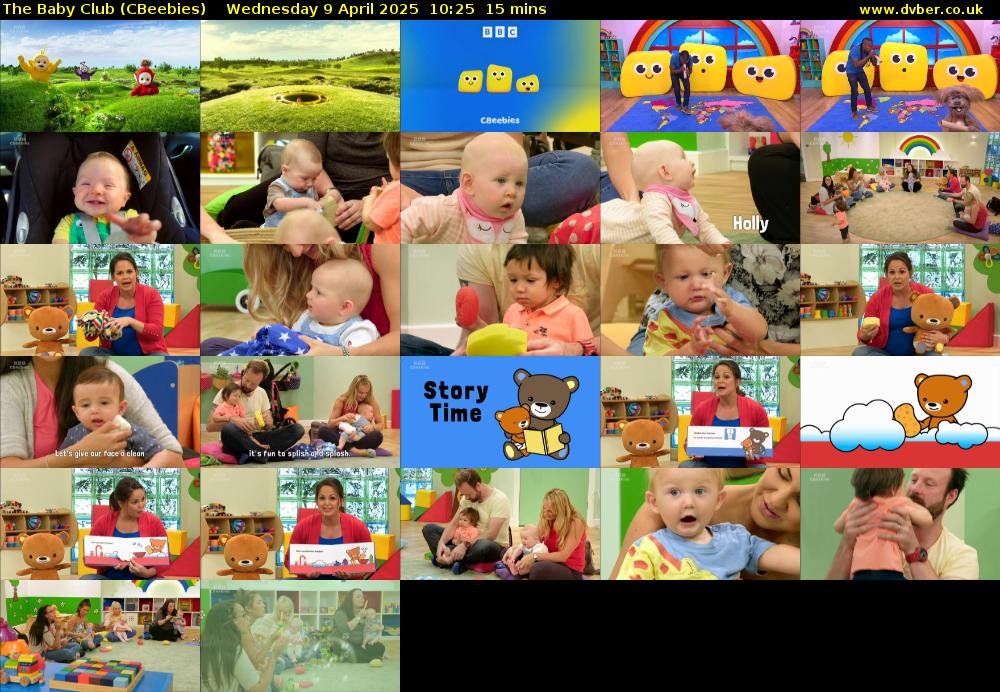 The Baby Club (CBeebies) Wednesday 9 April 2025 10:25 - 10:40