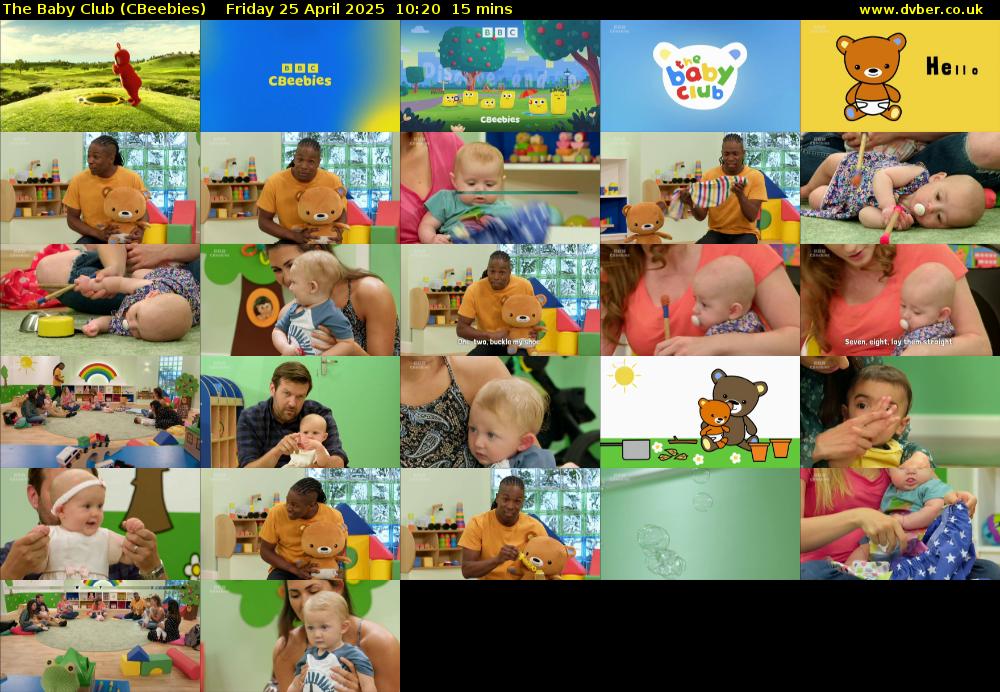 The Baby Club (CBeebies) Friday 25 April 2025 10:20 - 10:35