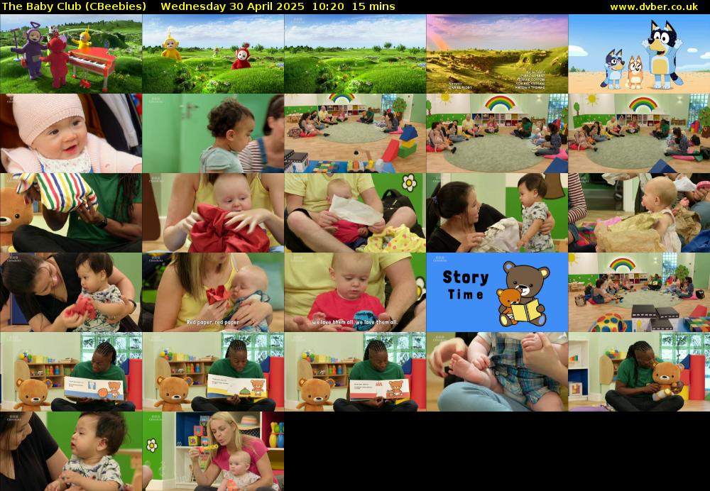 The Baby Club (CBeebies) Wednesday 30 April 2025 10:20 - 10:35