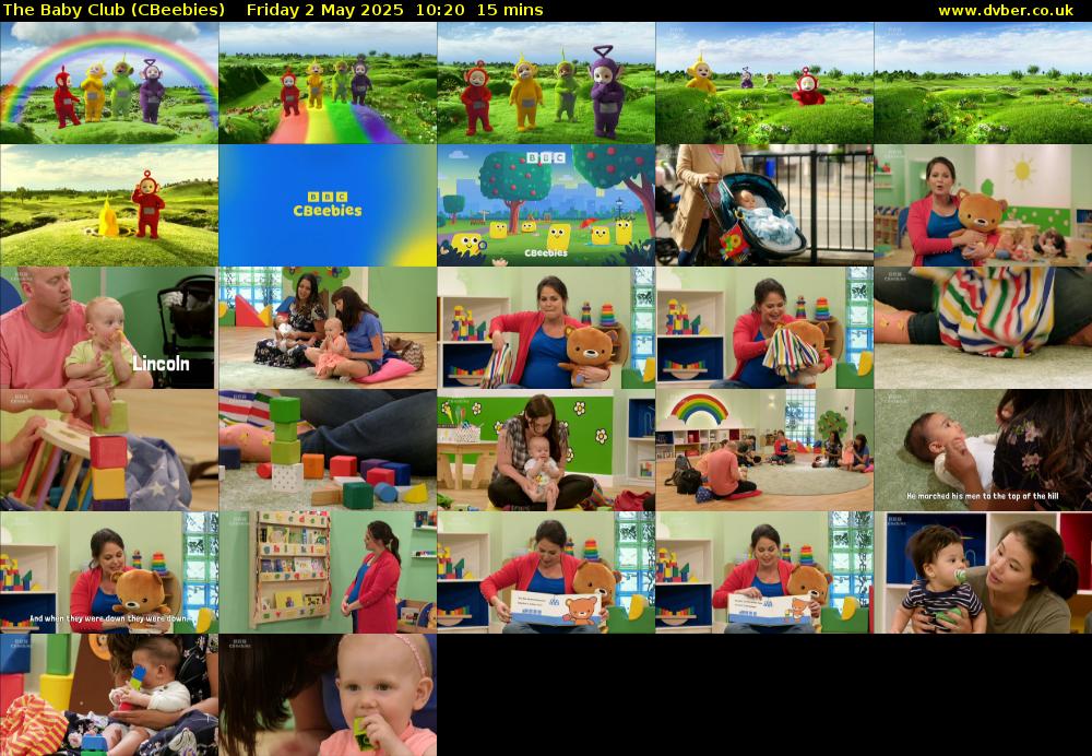 The Baby Club (CBeebies) Friday 2 May 2025 10:20 - 10:35