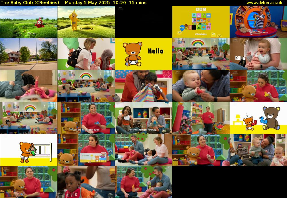 The Baby Club (CBeebies) Monday 5 May 2025 10:20 - 10:35