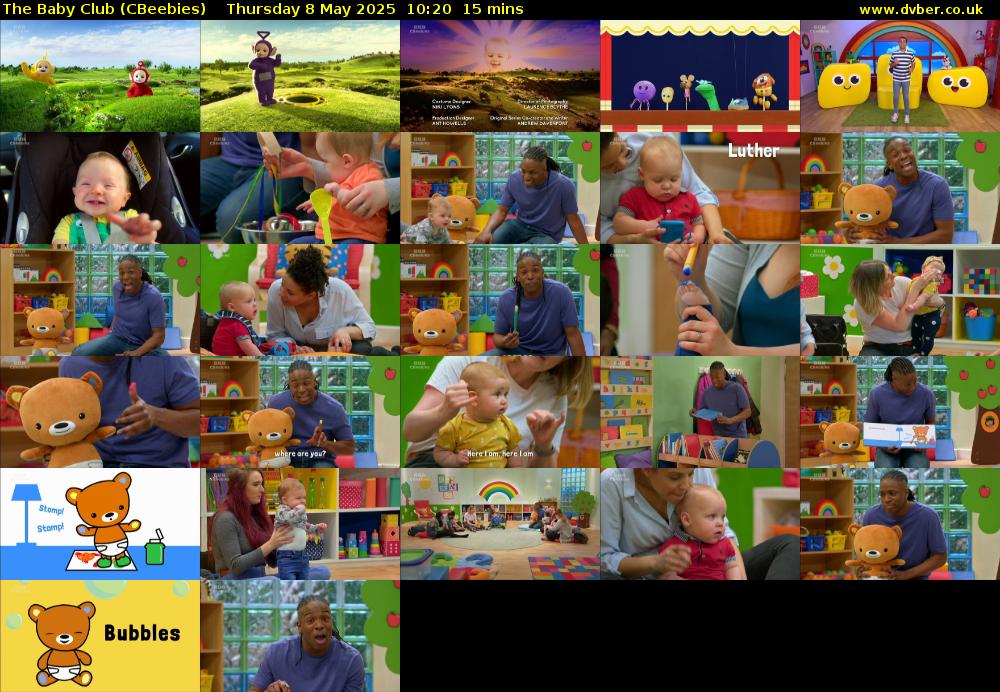 The Baby Club (CBeebies) Thursday 8 May 2025 10:20 - 10:35